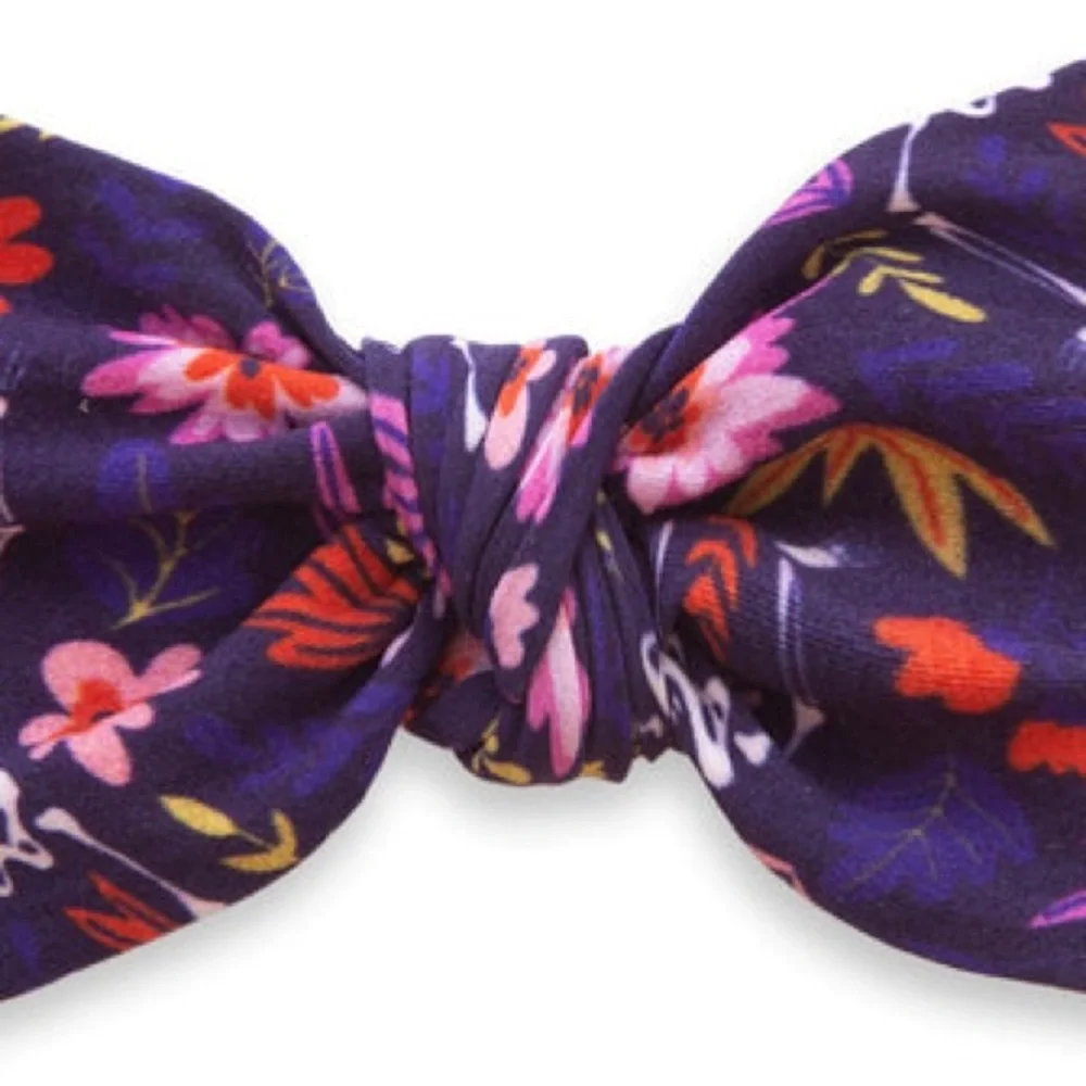 Baby Bling Dancing Skeleton Printed Knot Headband NWT